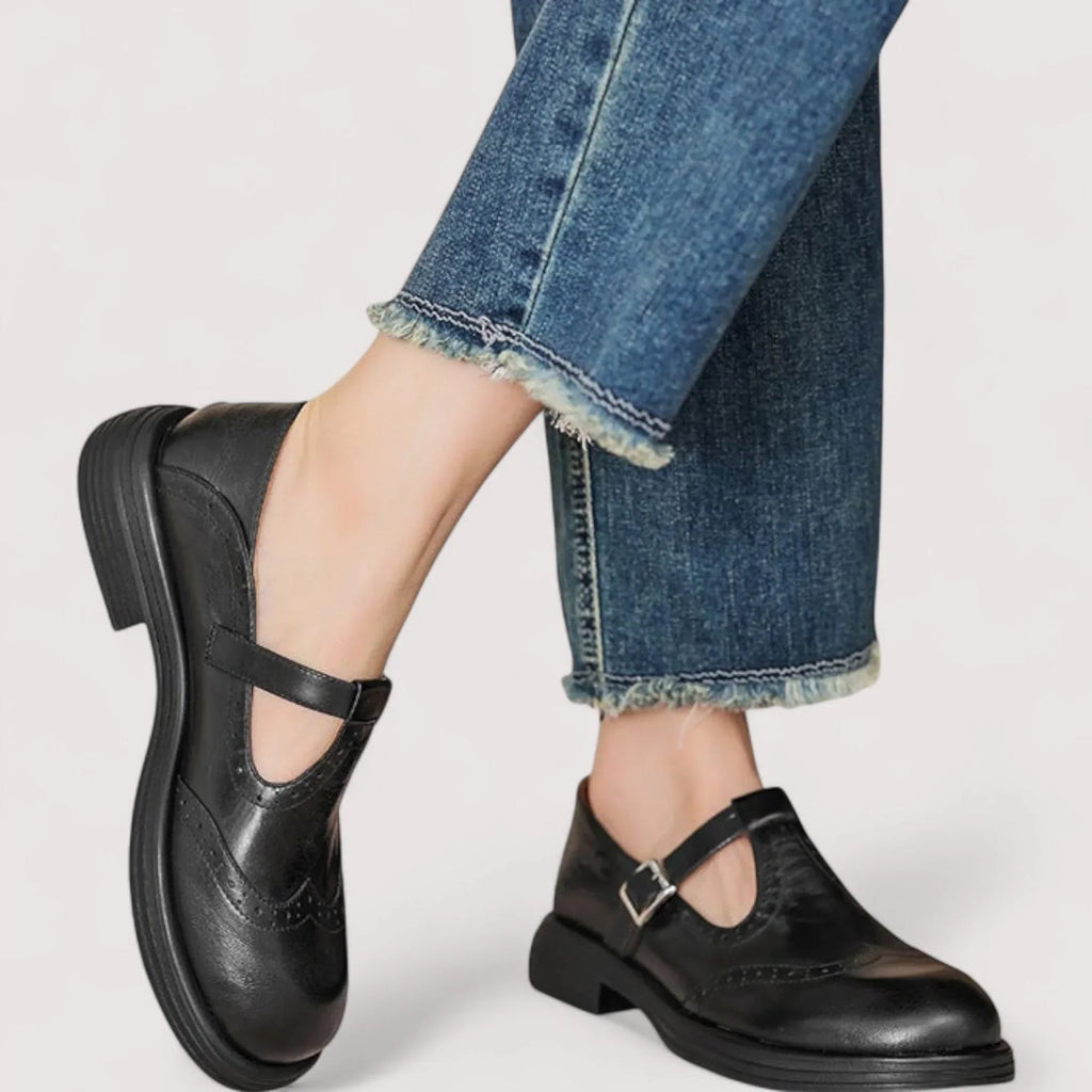 Adeline | Women’s Round Toe Buckle Mary Jane Shoes