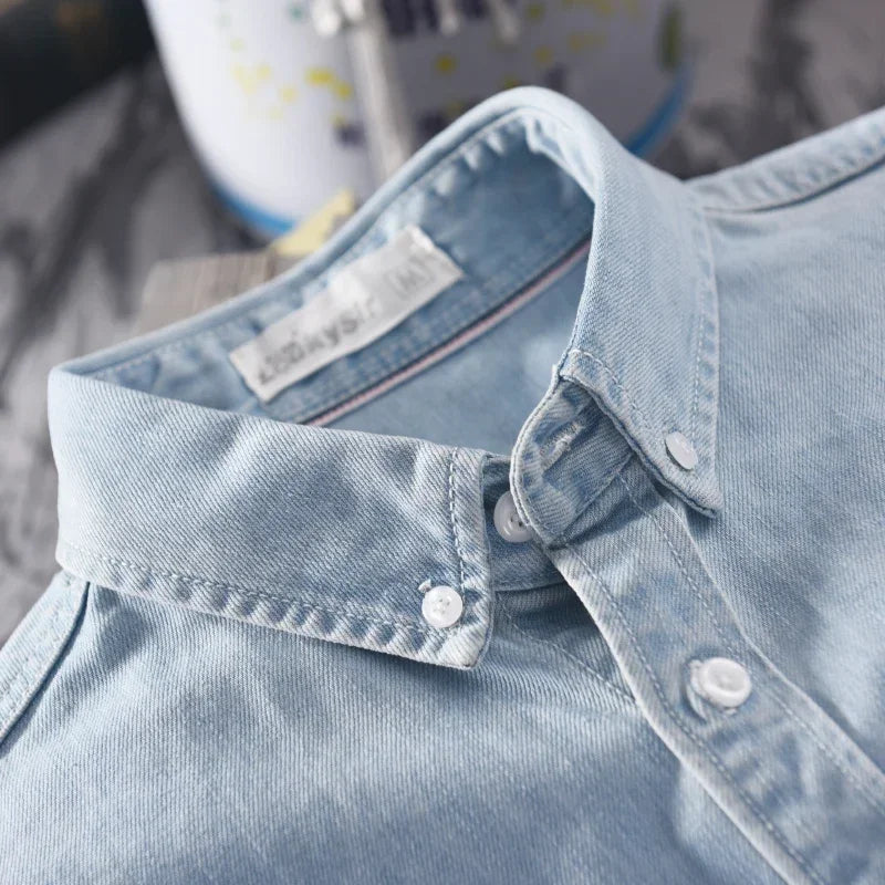 Adler | Men’s Long Sleeve Button Down Demin Shirt