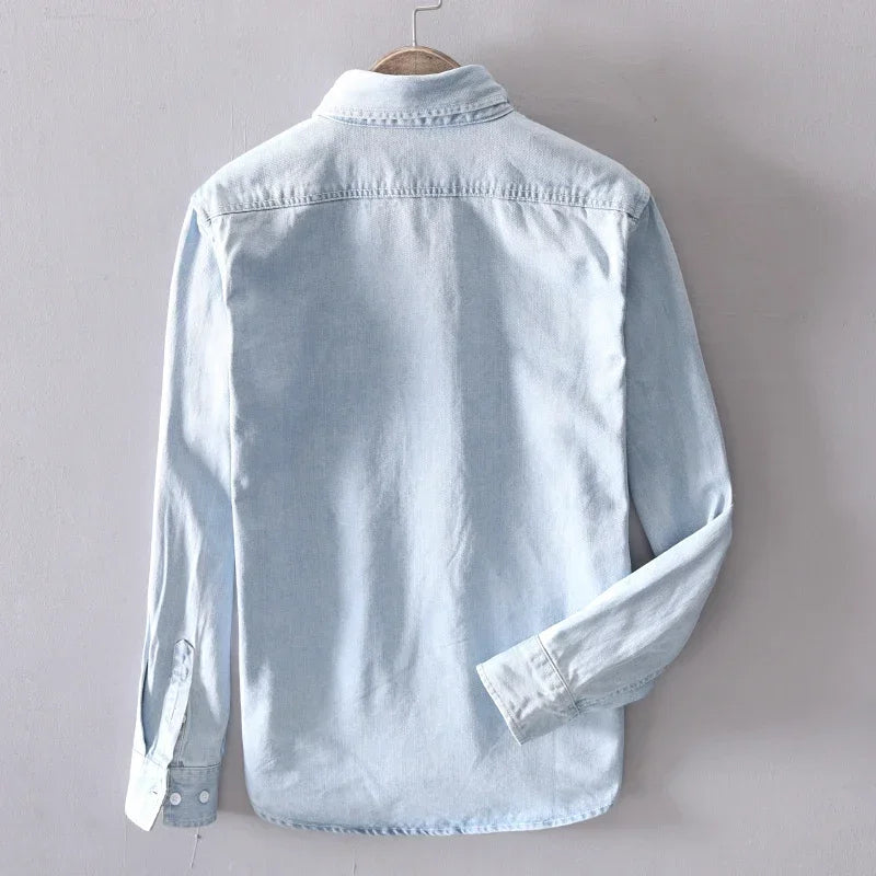Adler | Men’s Long Sleeve Button Down Demin Shirt