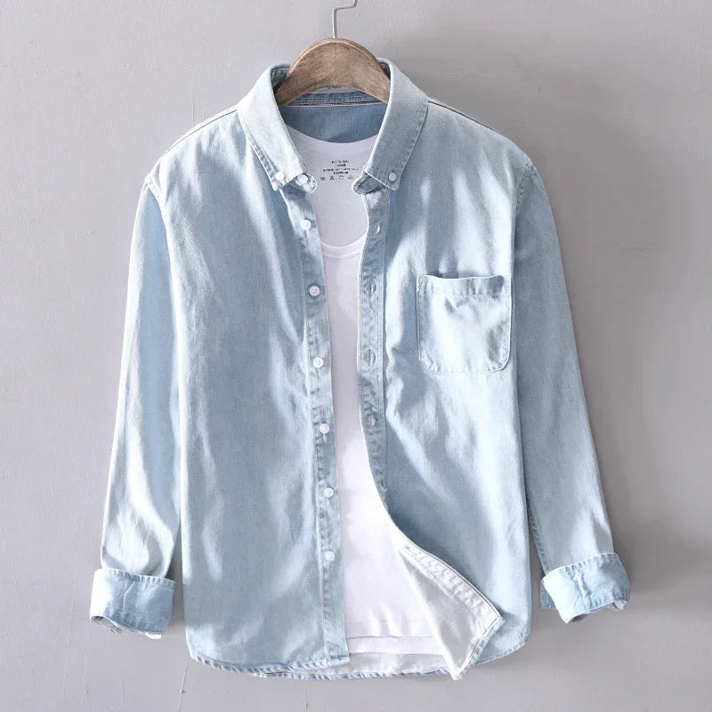 Adler | Men’s Long Sleeve Button Down Demin Shirt