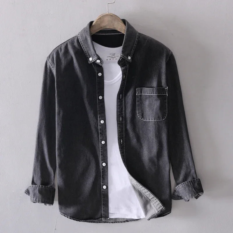 Adler | Men’s Long Sleeve Button Down Demin Shirt