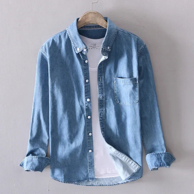 Adler | Men’s Long Sleeve Button Down Demin Shirt