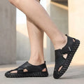 Adria | Men’s Closed Toe Strappy Cut Out Fisherman Sandals