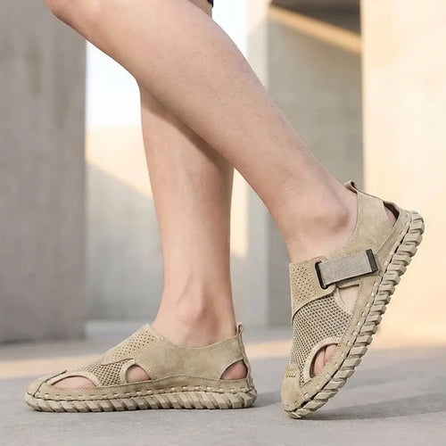 Adria | Men’s Closed Toe Strappy Cut Out Fisherman Sandals