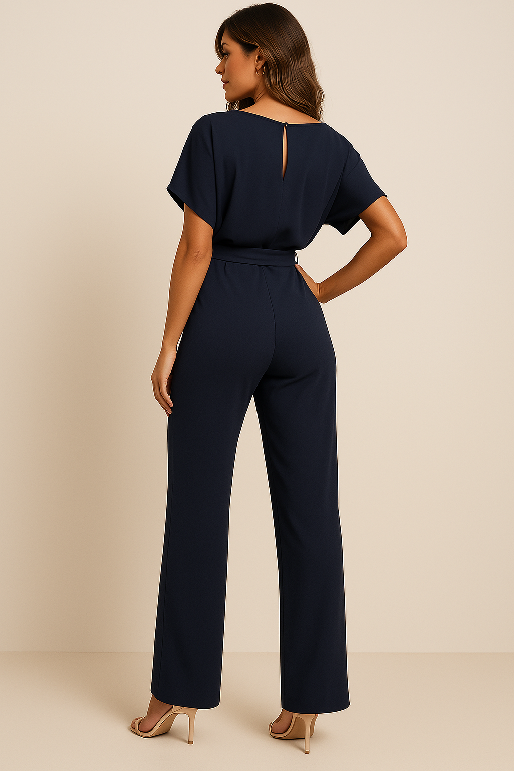 Zoëy | Women’s Boat Neck Short Sleeve Summer Jumpsuit