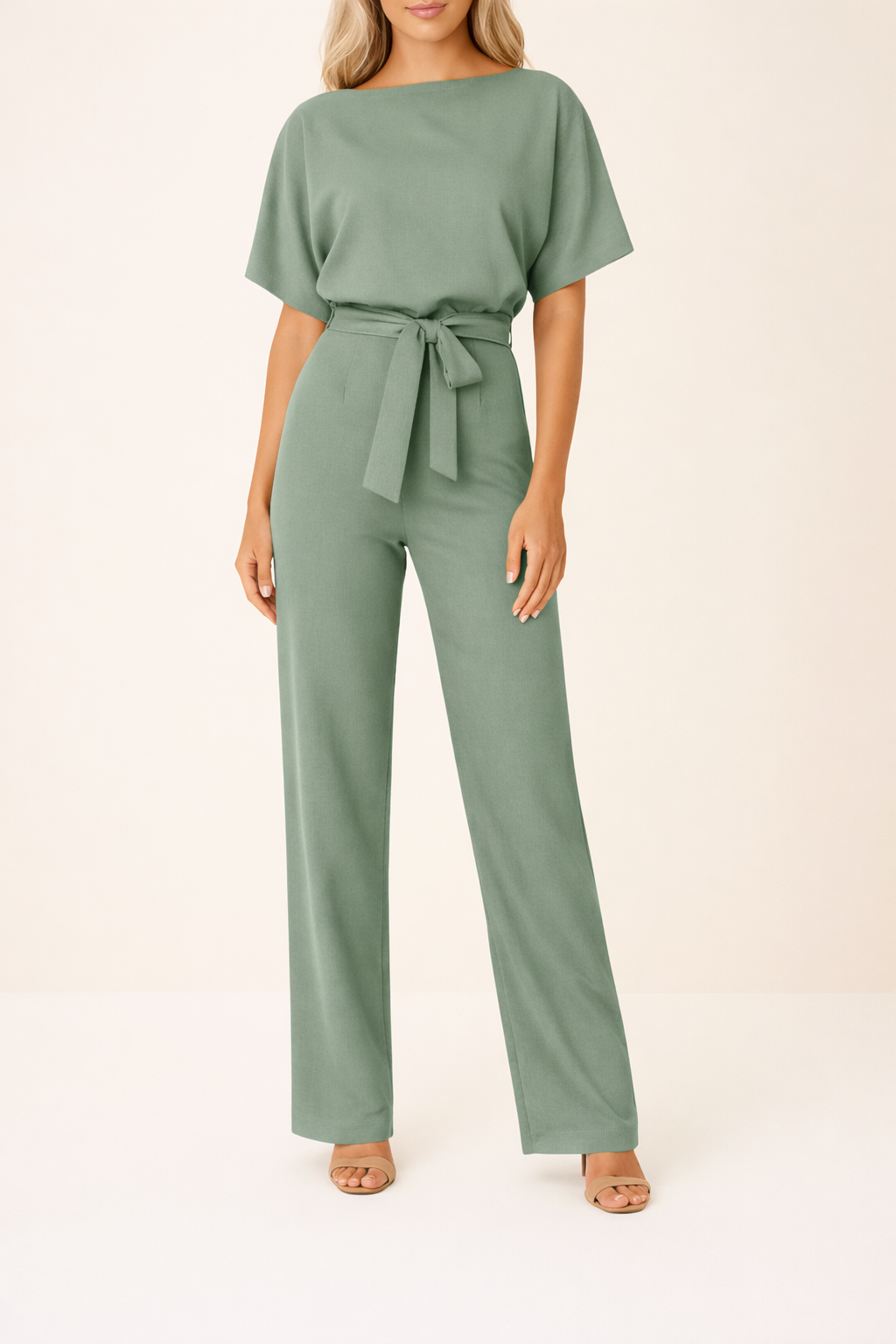 Zoëy | Women’s Boat Neck Short Sleeve Summer Jumpsuit