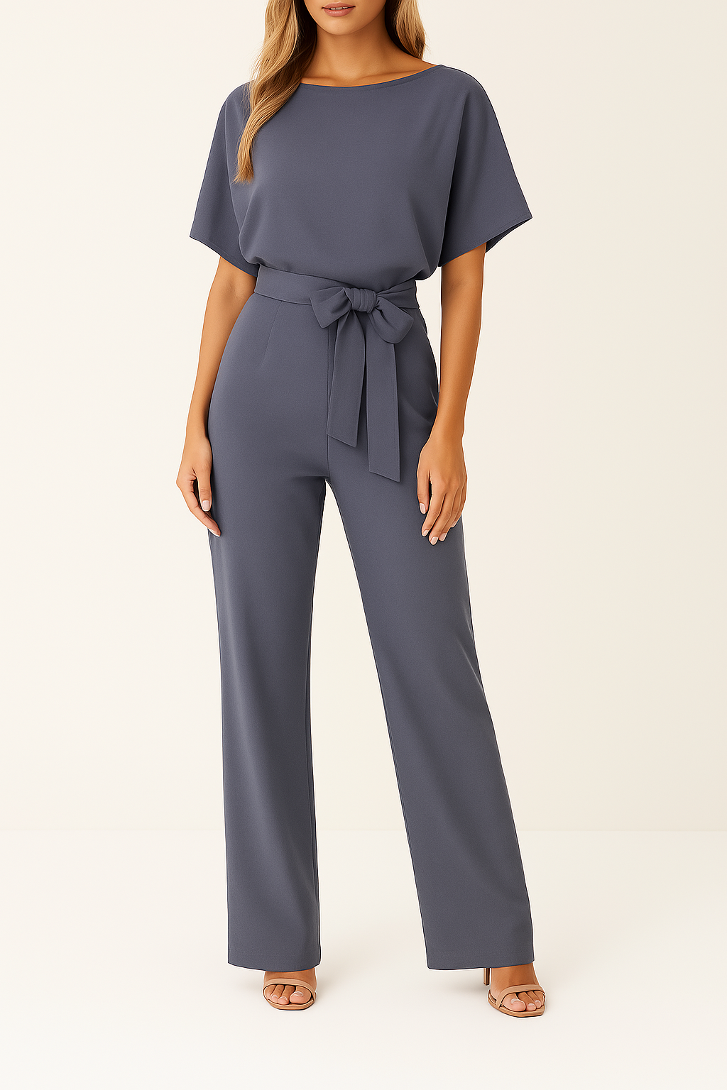 Zoëy | Women’s Boat Neck Short Sleeve Summer Jumpsuit