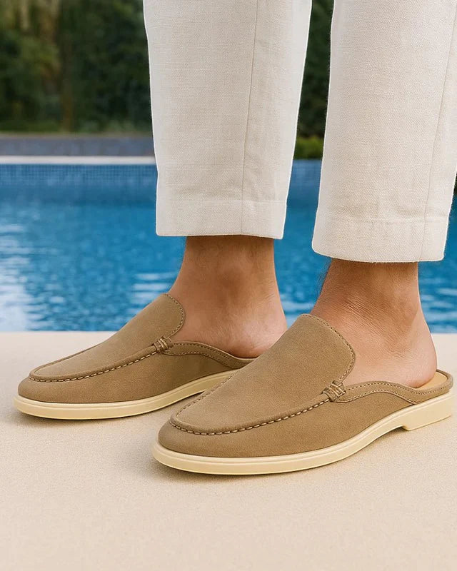 Adrian | Men’s Round Toe Slip On Loafer Mules
