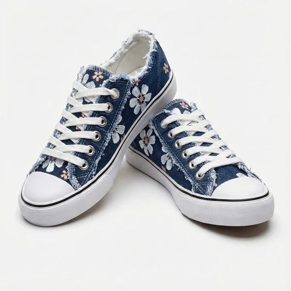 Agalia | Women’s Round Toe Floral Lace Up Shoes