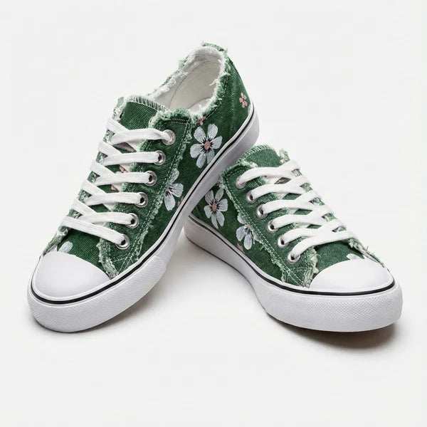 Agalia | Women’s Round Toe Floral Lace Up Shoes