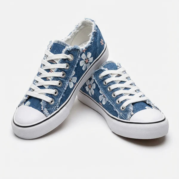 Agalia | Women’s Round Toe Floral Lace Up Shoes