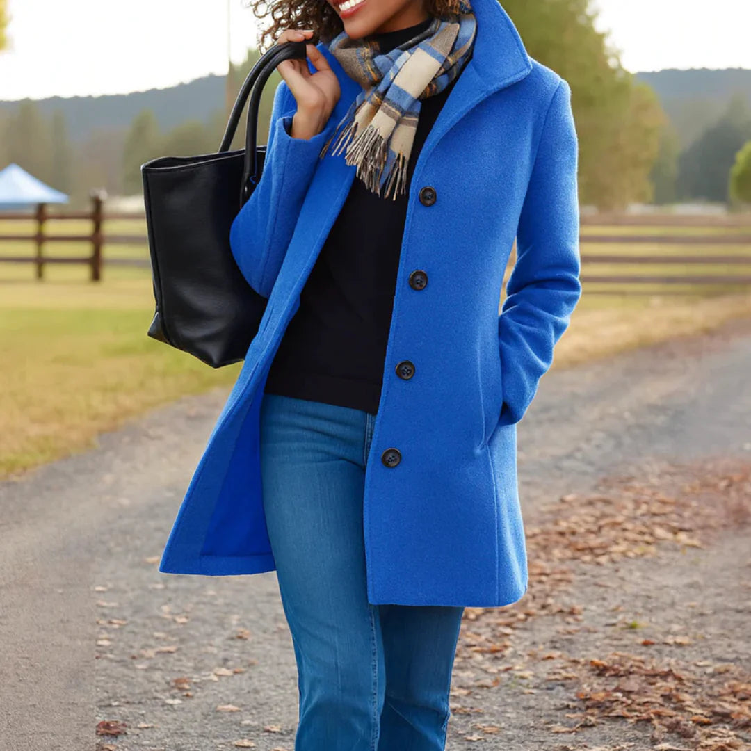 Agapita | Women's Long Sleeve Button Front Winter Coat