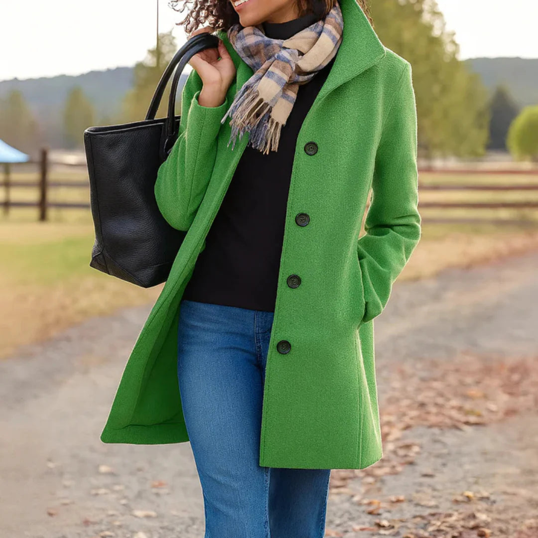 Agapita | Women's Long Sleeve Button Front Winter Coat