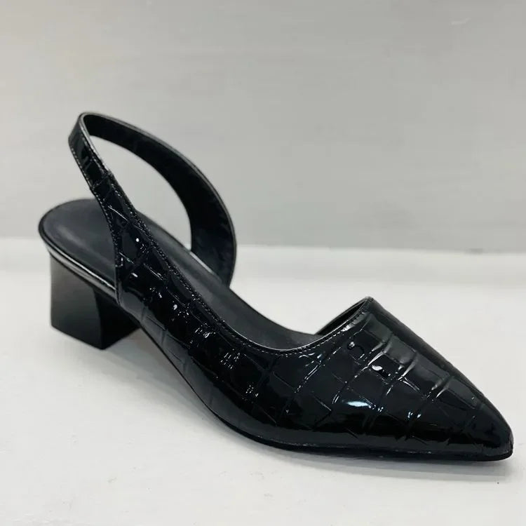 Agnes | Women’s Pointed Toe Low Block Heel Slingback Sandals