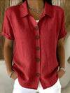 Ahanu | Women's Rolled Sleeve Button Front Shirt
