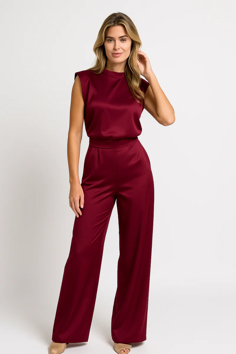 Ahimsa | Women's Sleeveless High Neck Wide Leg Jumpsuit