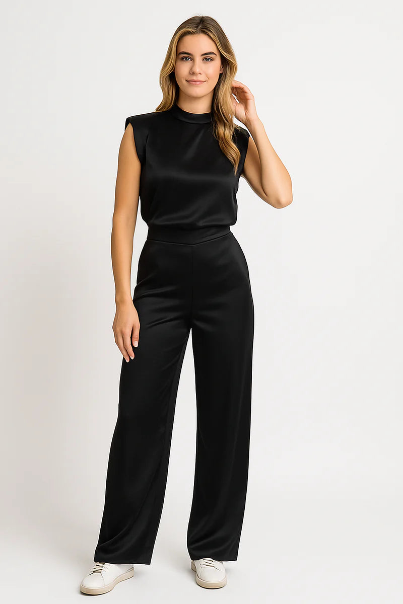 Ahimsa | Women's Sleeveless High Neck Wide Leg Jumpsuit