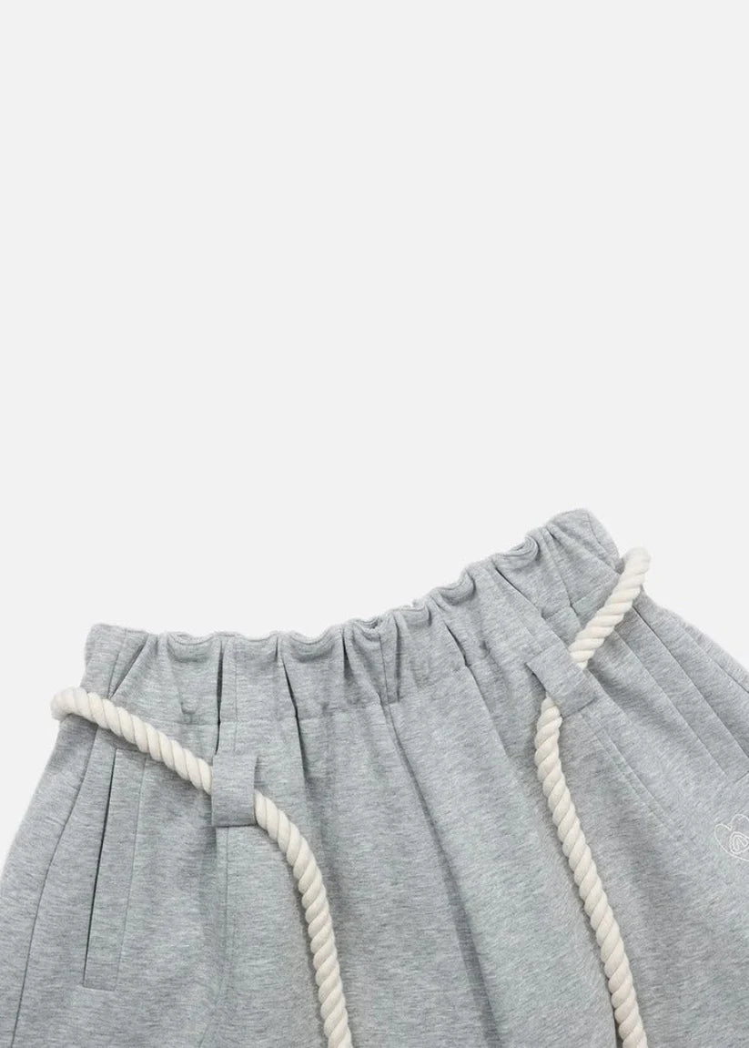 Aholanei | Women's Rope Drawstring Baggy Leg Sweatpants