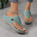 Ahuva | Women's Round Toe Slip On Wedge Platform Slides