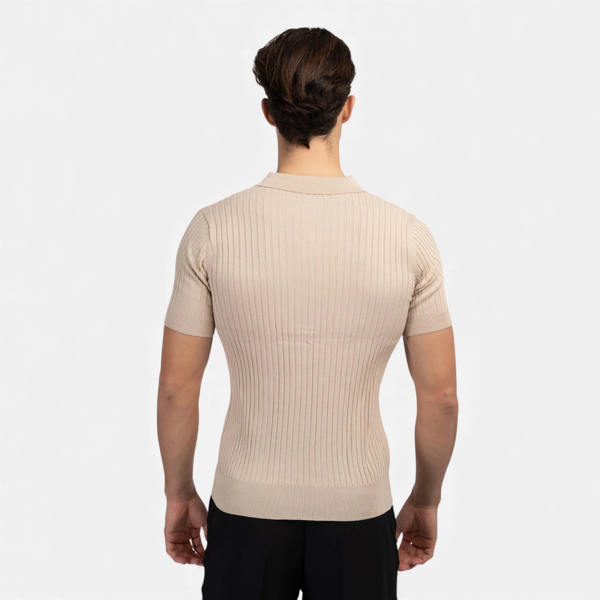 Aiden | Men’s Vertical Stripe Collared Neck Polo Shirt
