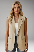 Ailish | Women’s Sleeveless Notch Collar Pocket Blazer
