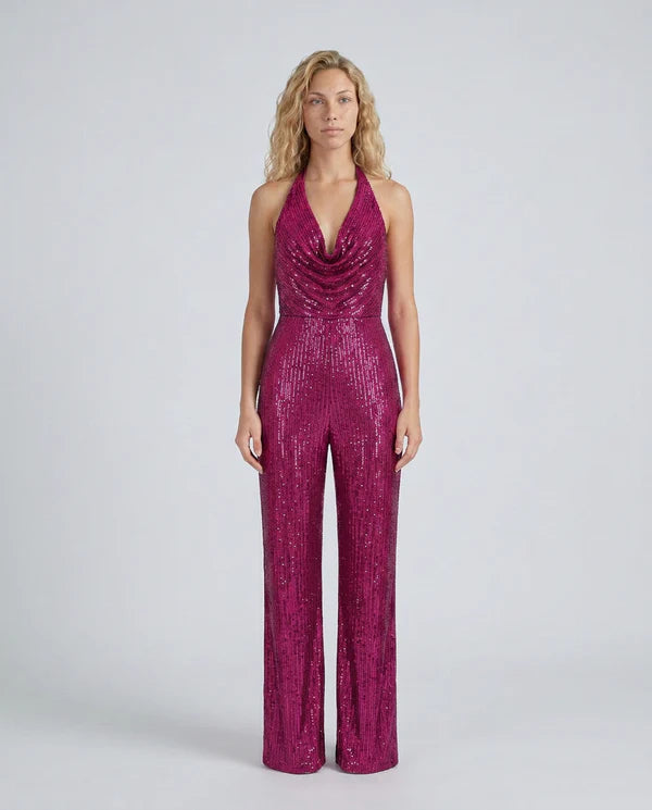 Ainsleigh | Women's Sleeveless Wide-Leg Open Back Jumpsuit