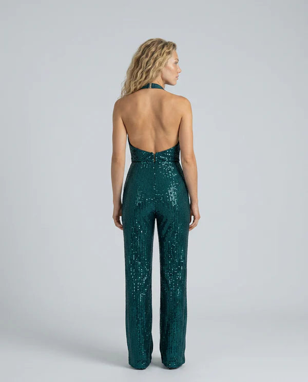 Ainsleigh | Women's Sleeveless Wide-Leg Open Back Jumpsuit