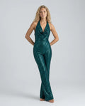 Ainsleigh | Women's Sleeveless Wide-Leg Open Back Jumpsuit