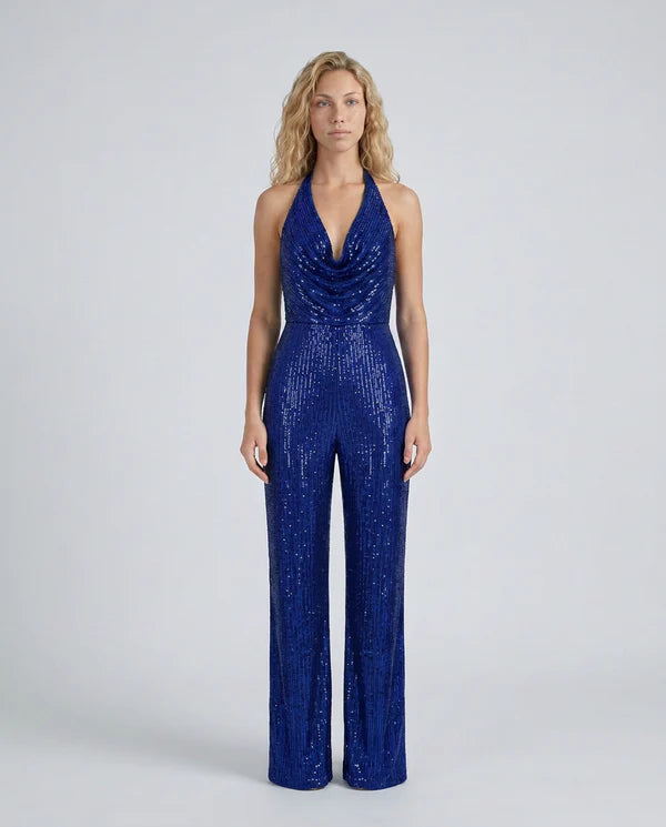 Ainsleigh | Women's Sleeveless Wide-Leg Open Back Jumpsuit