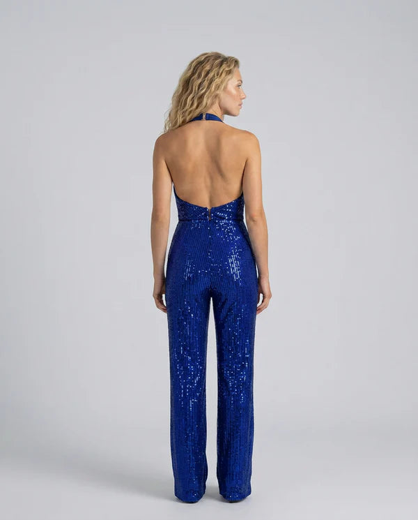 Ainsleigh | Women's Sleeveless Wide-Leg Open Back Jumpsuit