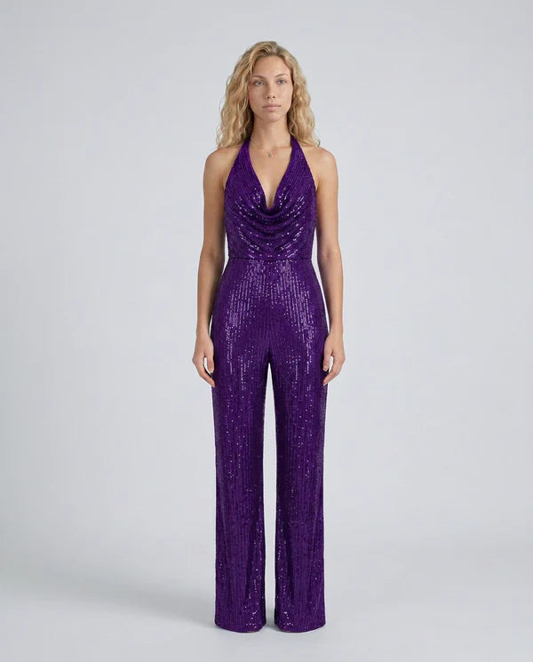 Ainsleigh | Women's Sleeveless Wide-Leg Open Back Jumpsuit