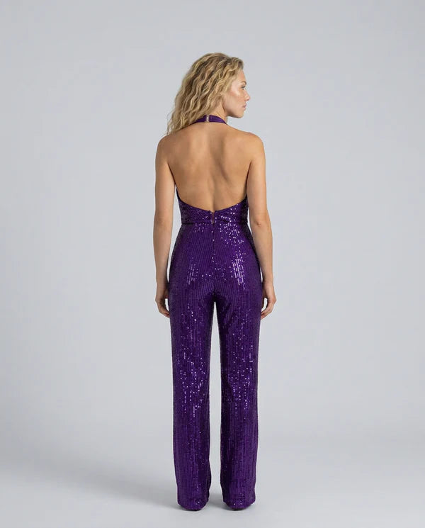 Ainsleigh | Women's Sleeveless Wide-Leg Open Back Jumpsuit