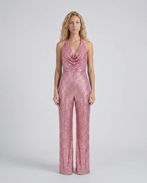 Ainsleigh | Women's Sleeveless Wide-Leg Open Back Jumpsuit