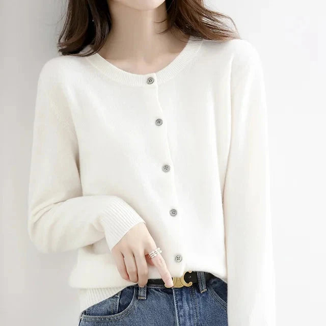 Airlea | Women’s Round Neck Button Front Knit Cardigan