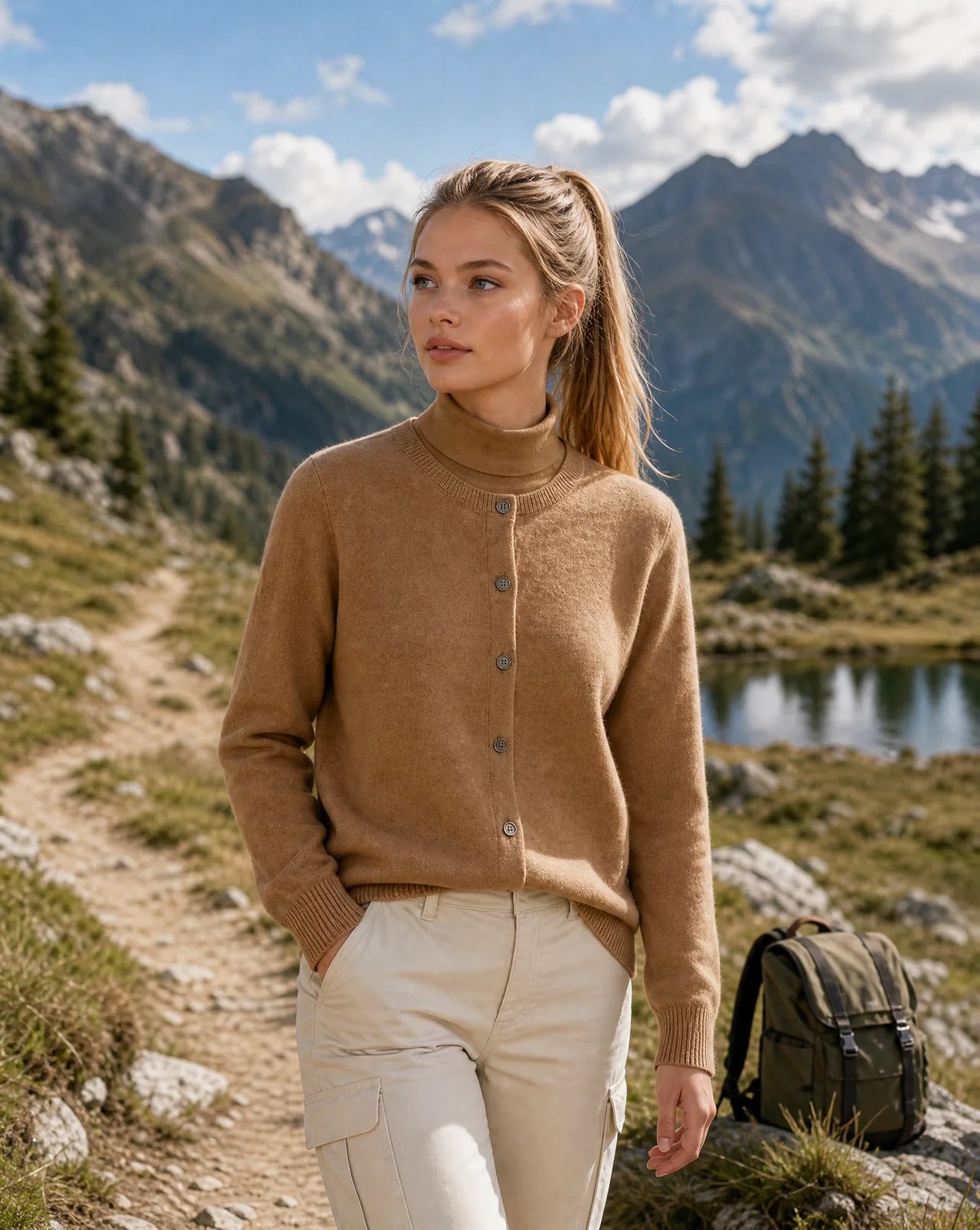 Airlea | Women’s Round Neck Button Front Knit Cardigan
