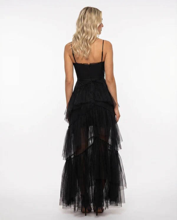Aithne | Women's Strappy Tiered Corset Wedding Guest Dress
