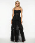 Aithne | Women's Strappy Tiered Corset Wedding Guest Dress