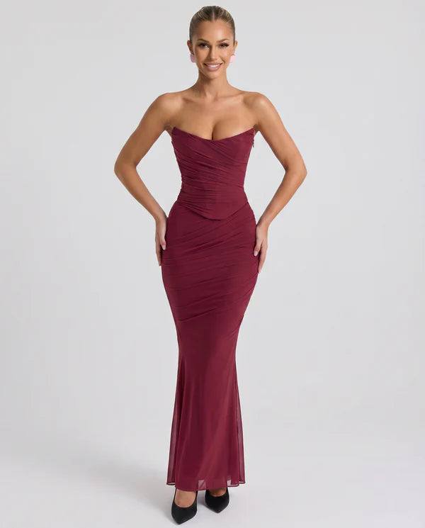 Aiyanna | Women's Strapless Ruched Wedding Guest Dress