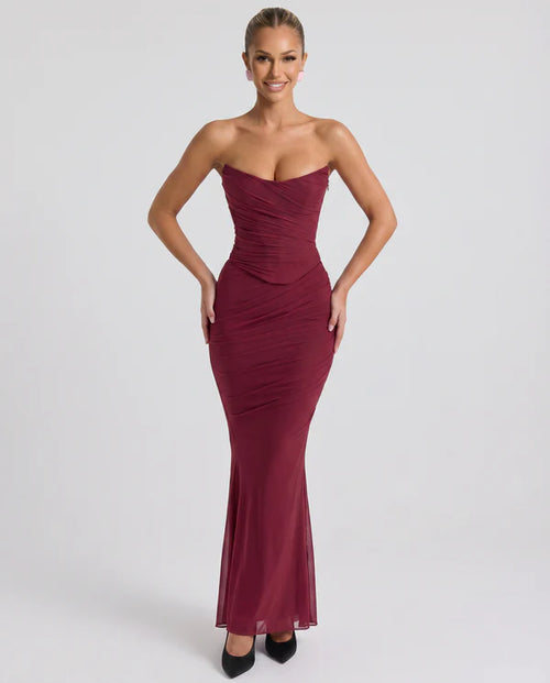 Aiyanna | Women's Strapless Ruched Wedding Guest Dress