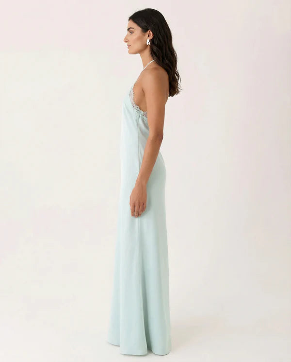 Aizada | Women's Halter Neck Sleeveless Open Back Maxi Dress