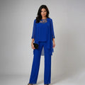 Ajanae | Women’s Wide Leg Sleeveless Boat Neck Three Piece Set