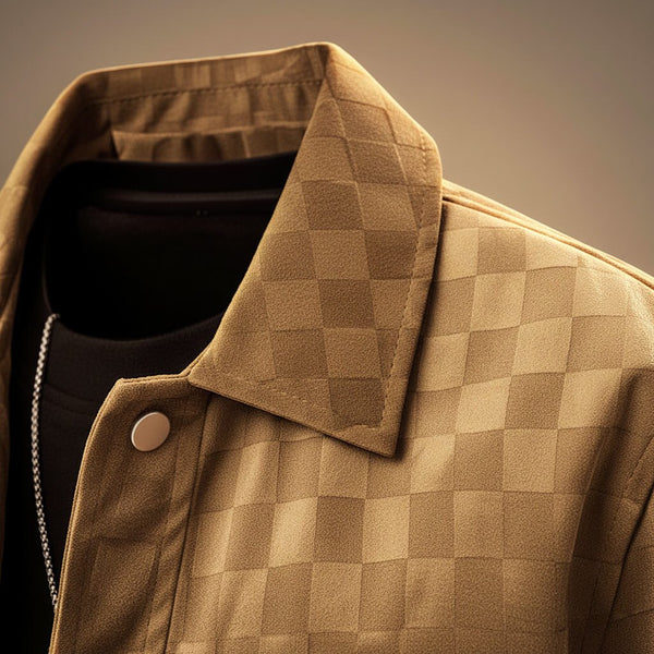 Dakari | Men’s Long Sleeve Checkered Button Front Collared Jacket