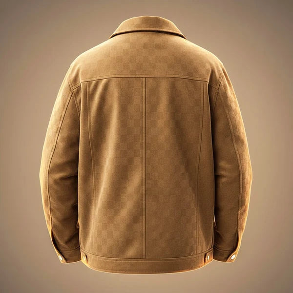 Dakari | Men’s Long Sleeve Checkered Button Front Collared Jacket