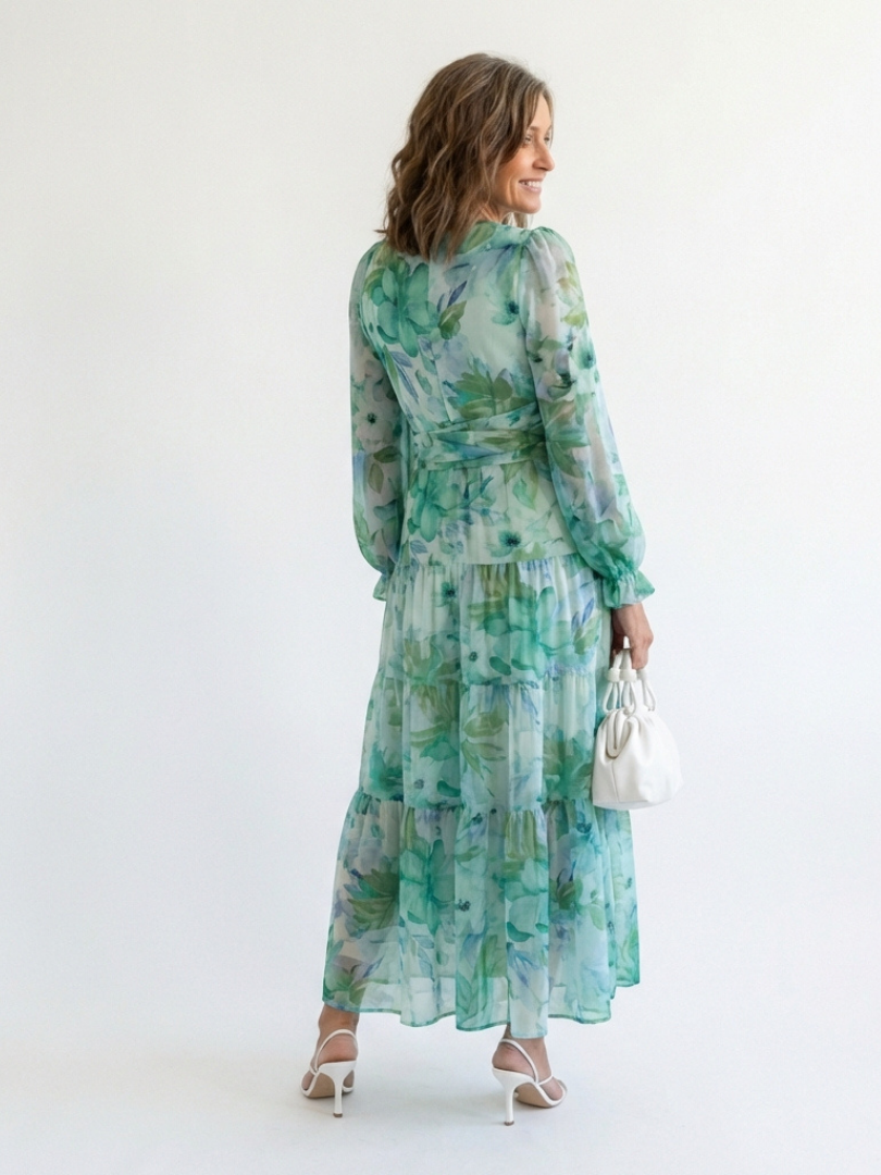 Alana | Women’s Long Sleeve Floral Print Maxi Dress