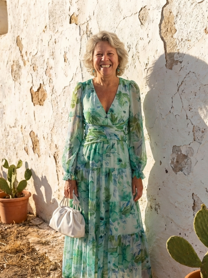 Alana | Women’s Long Sleeve Floral Print Maxi Dress