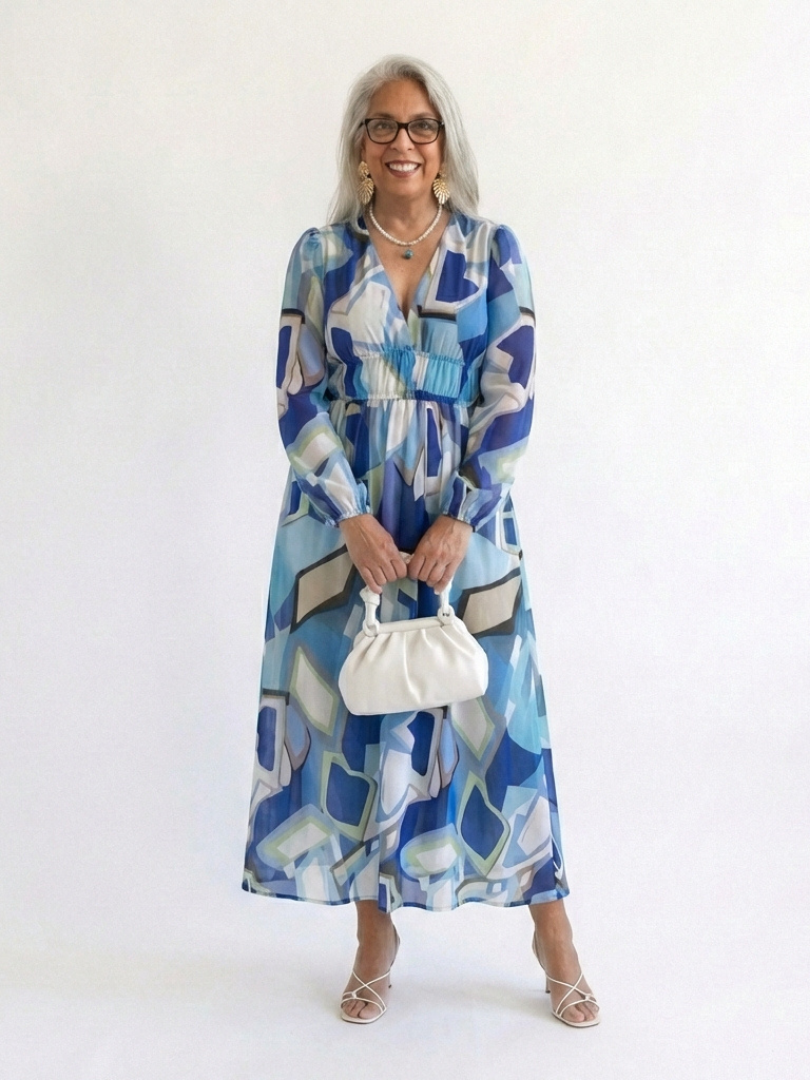 Alana | Women’s Long Sleeve Floral Print Maxi Dress