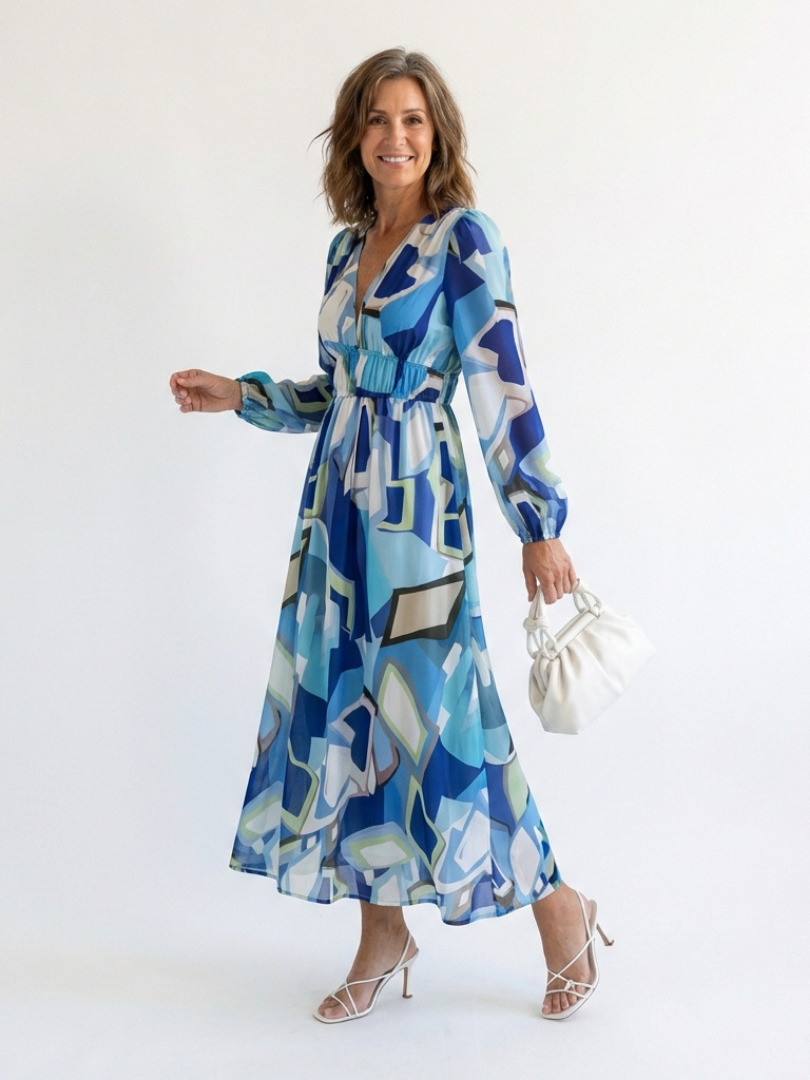 Alana | Women’s Long Sleeve Floral Print Maxi Dress