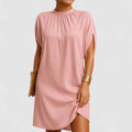 Alannis | Women’s High Neck Draped Summer Mini Dress