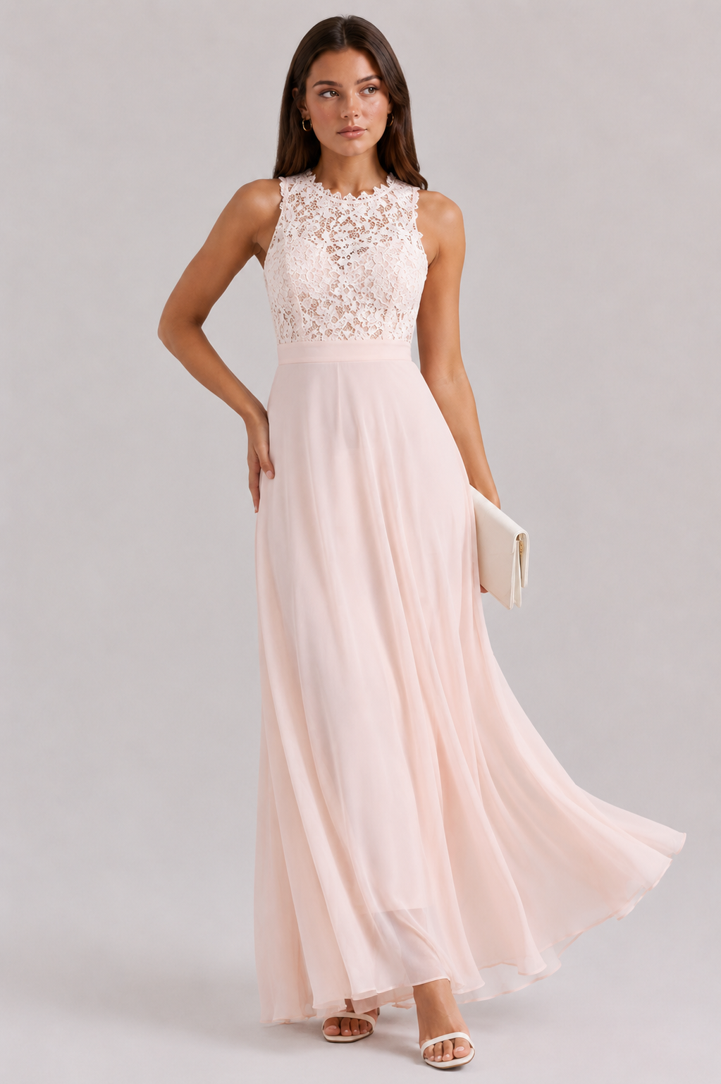 Alasia | Women's Sleeveless Round Neck Wedding Guest Dress