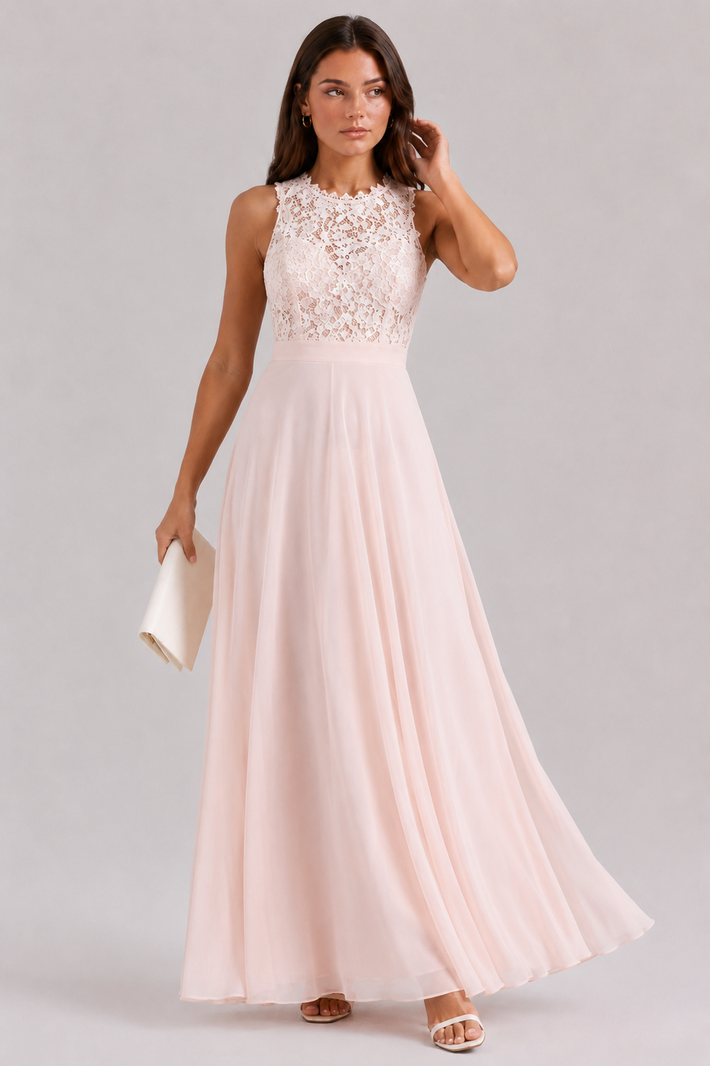 Alasia | Women's Sleeveless Round Neck Wedding Guest Dress